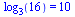 log[3](16) = 10