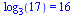 log[3](17) = 16