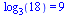 log[3](18) = 9