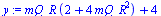 `+`(`*`(mQ_R, `*`(`+`(2, `*`(4, `*`(`^`(mQ_R, 2)))))), 4)