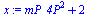 `+`(`*`(`^`(mP_4P, 2)), 2)