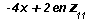 `+`(`-`(`*`(4, `*`(x))), `*`(2, `*`(en, `*`(integer[11]))))
